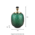 Camila Green Cold Cut Textured Glass Table Lamp for bedroom