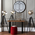 Hereford Silver and Black Tripod Table Lamp