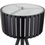 Rabanne Slatted Black Wood Tripod Table Lamp