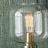 Florence Black Metal & Glass Table Lamp