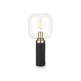 Florence Black Metal & Glass Table Lamp from Roseland Furniture