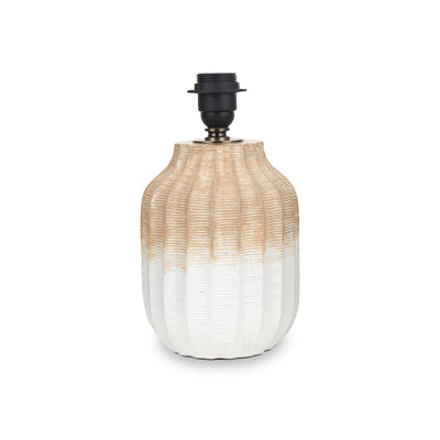 Amalia Natural Ombre Textured Stoneware Table Lamp