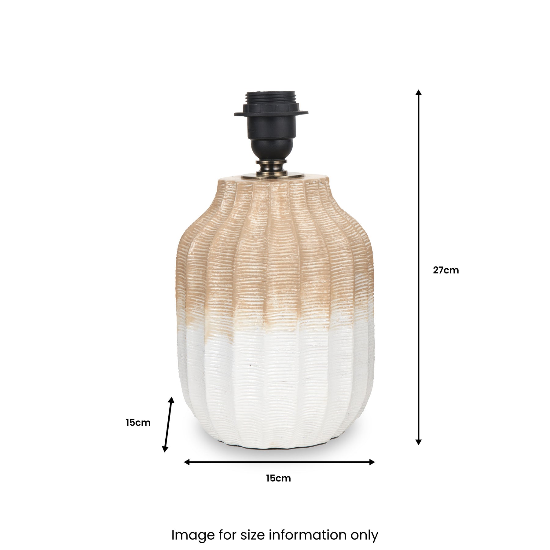 Amalia Natural Ombre Textured Stoneware Table Lamp