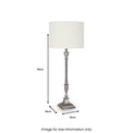 Canterbury Antique Silver Metal Table Lamp from Roseland Furniture