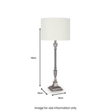 Canterbury Antique Silver Metal Table Lamp from Roseland Furniture