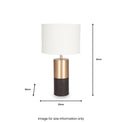 Etosha Dark Wood and Gold Metal Table Lamp from Roseland Furniture