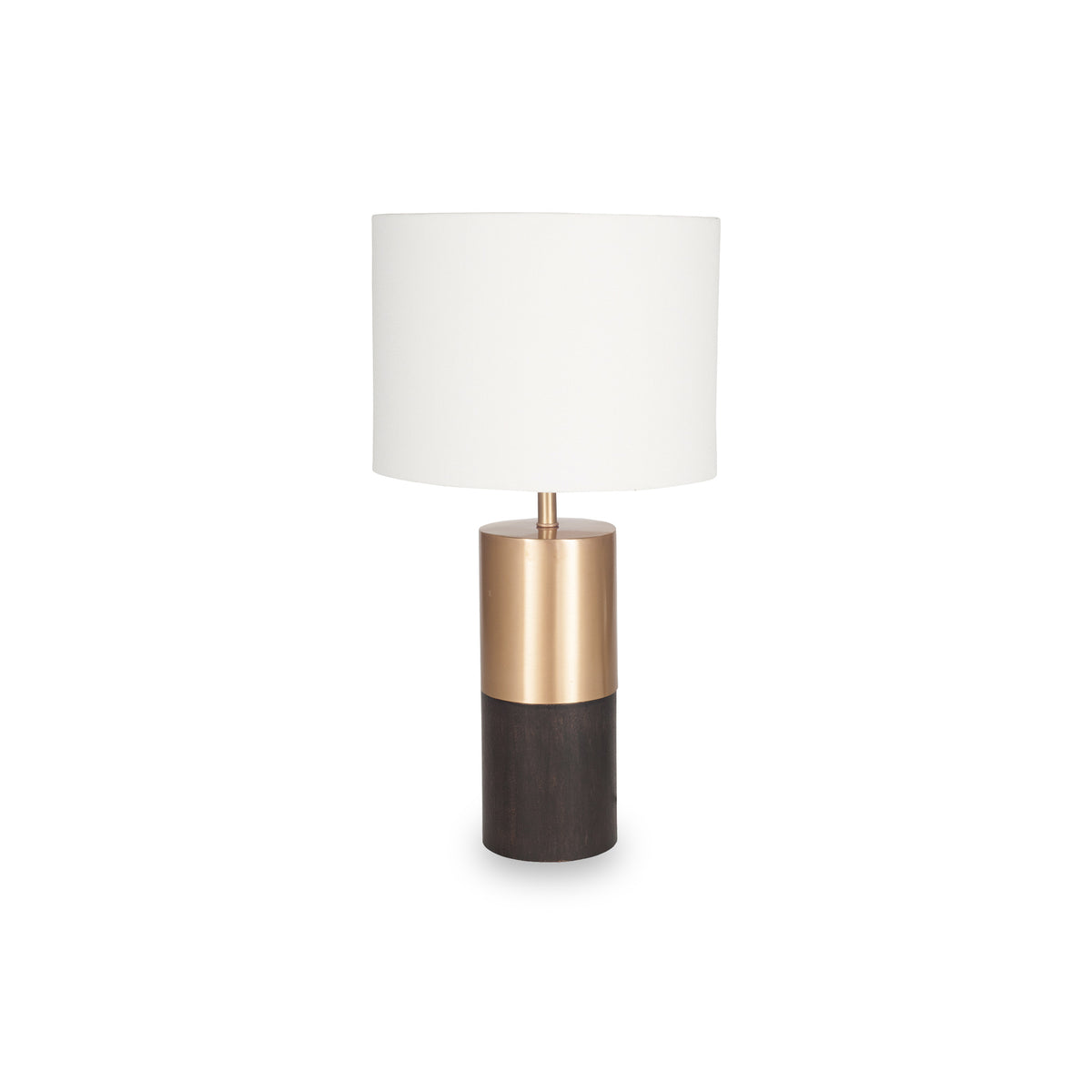 Etosha Dark Wood and Gold Metal Table Lamp from Roseland Furniture