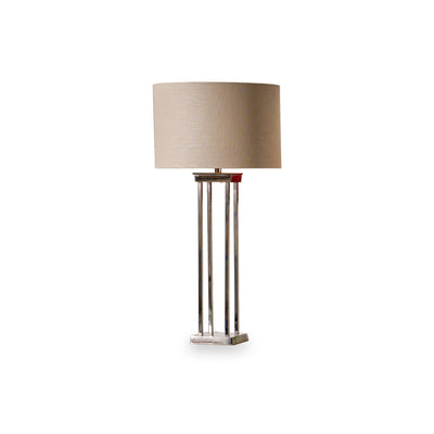 Langston Nickel Metal Column Table Lamp