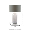 Vivienne Grey Ombre Glass Table Lamp for living room