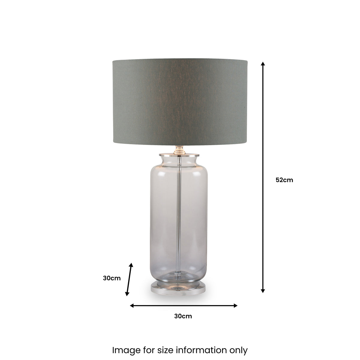 Vivienne Grey Ombre Glass Table Lamp for living room