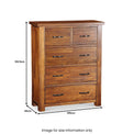 Ladock 2 Over 3 Chest of Drawers dimensions