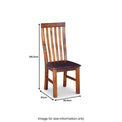 Ladock Dining Chair with PU Seat dimensions