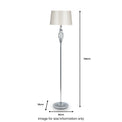 Jenna Silver Metal Twist Detail Floor Lamp from Roseland Furniture