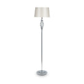 Jenna Silver Metal Twist Detail Floor Lamp from Roseland Furniture