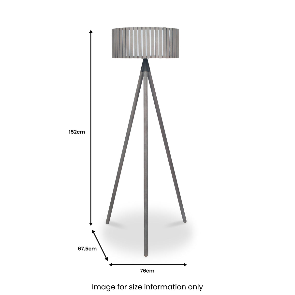 Rabanne Antique Wood Slat Tripod Floor Lamp from Roseland Furniture