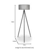 Rabanne Antique Wood Slat Tripod Floor Lamp from Roseland Furniture