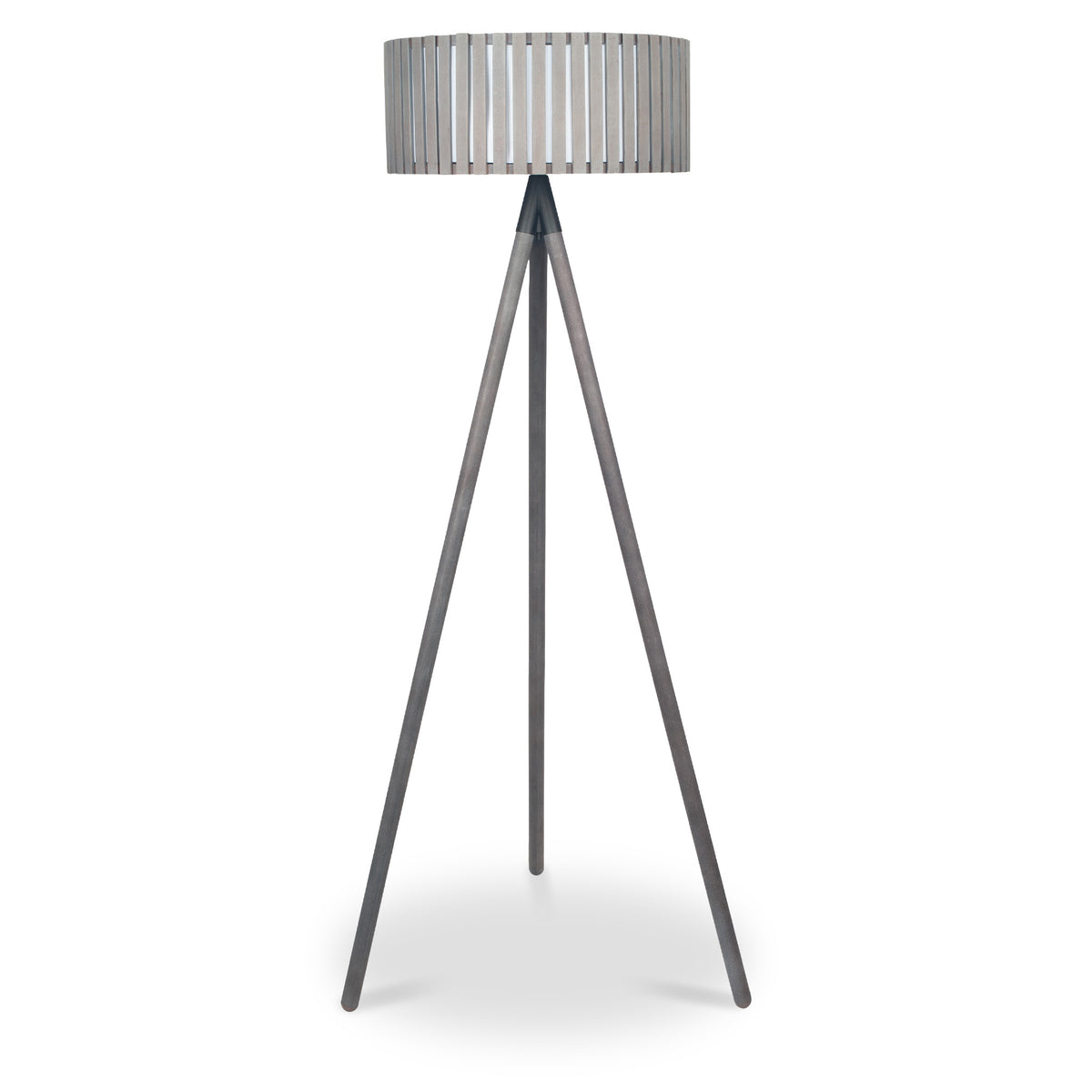 Rabanne Antique Wood Slat Tripod Floor Lamp from Roseland