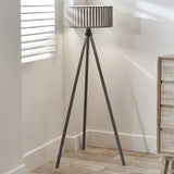 Rabanne Antique Wood Slat Tripod Floor Lamp from Roseland Furniture