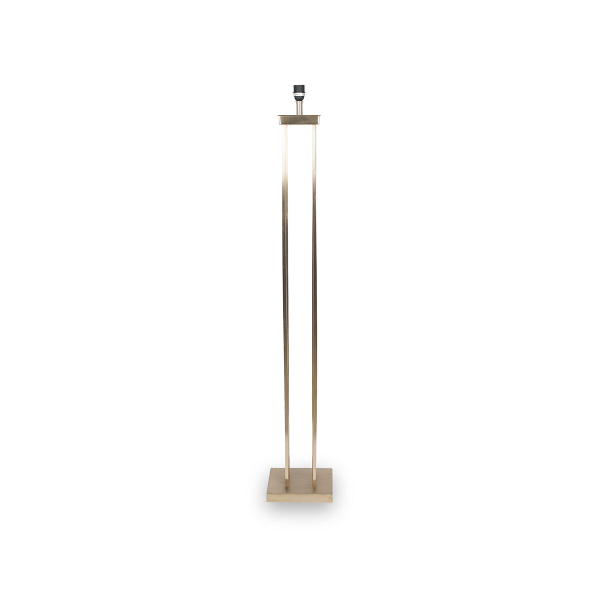 Langston Satin Brass Metal 4 Post Floor Lamp from Roseland Furniture
