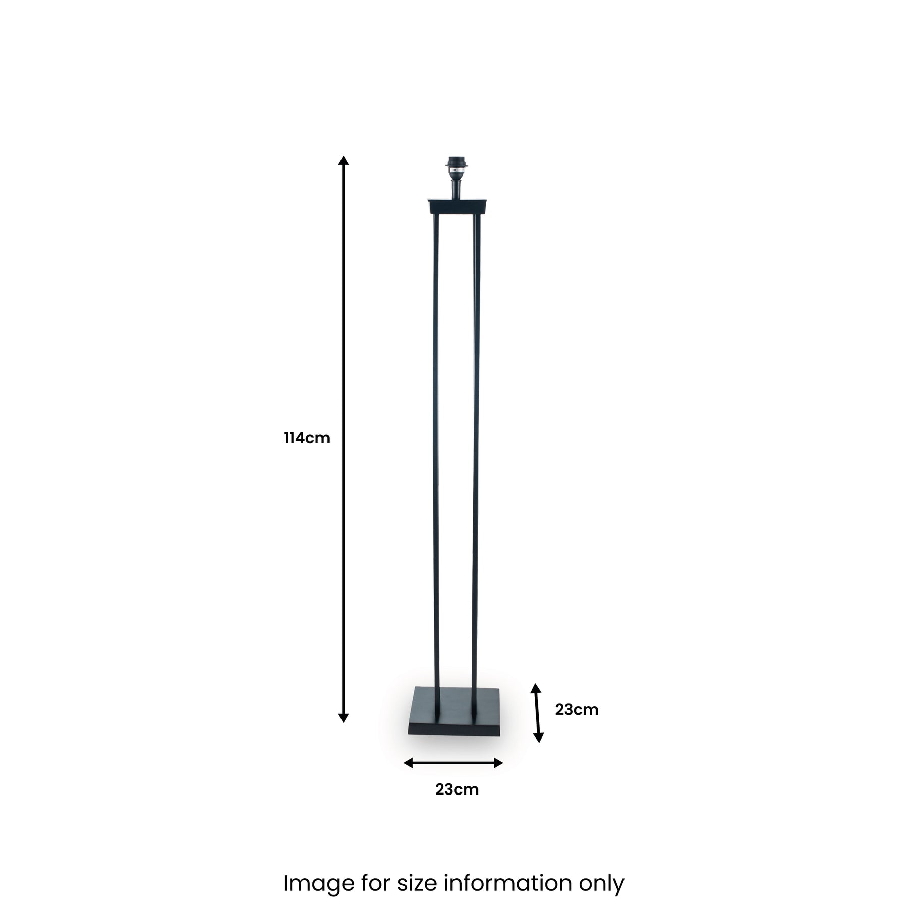 Langston Matt Black Metal Four Post Floor Lamp
