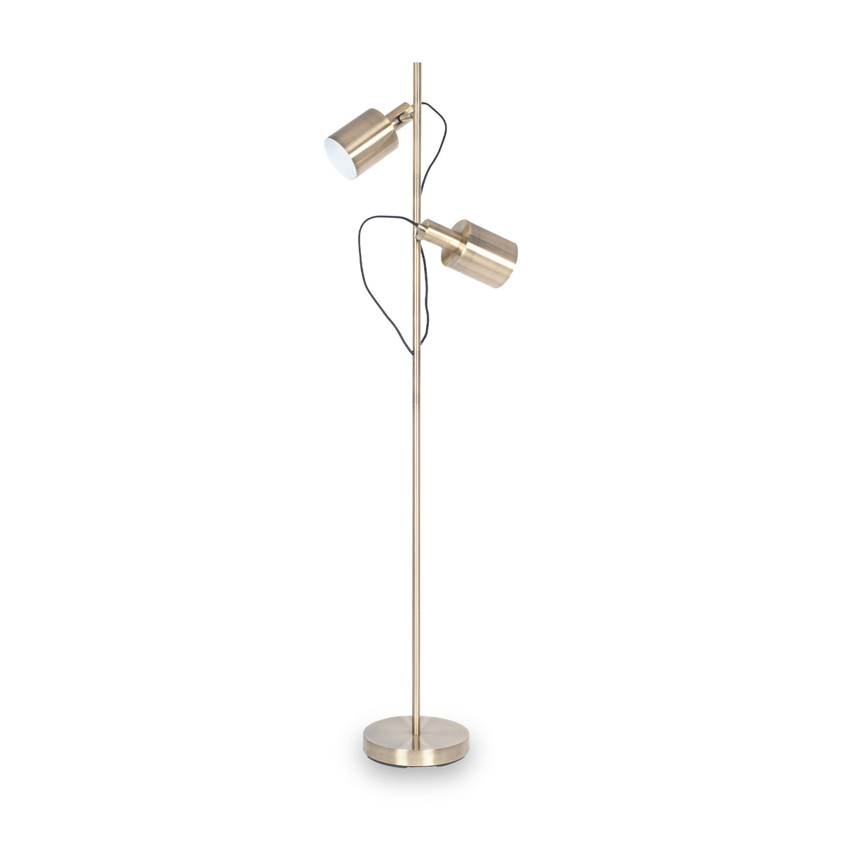 Aaron Antique Brass Metal Task Floor Lamp from Roseland Furniture