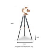 Hereford Copper and Black Tripod Floor Lamp