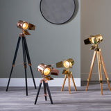 Hereford Copper and Black Tripod Floor Lamp