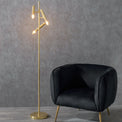 Harper Gold Metal 3 Light Floor Lamp for living room