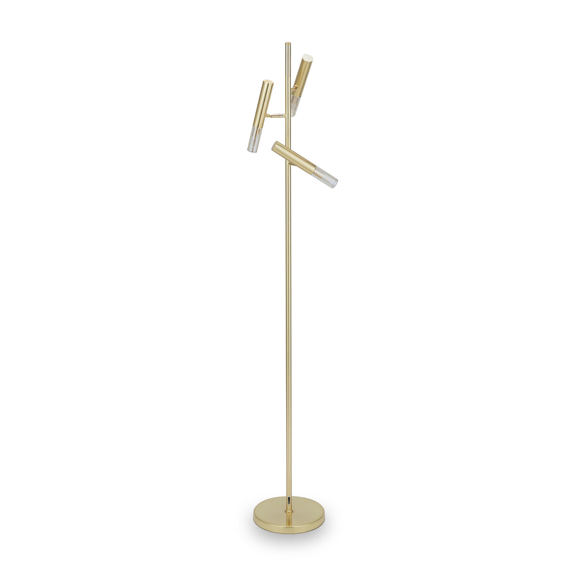Harper Gold Metal 3 Light Floor Lamp from Roseland Furniture
