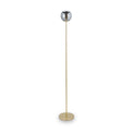 Arabella Smoked Glass Orb and Gold Metal Floor Lamp from Roseland Furniture