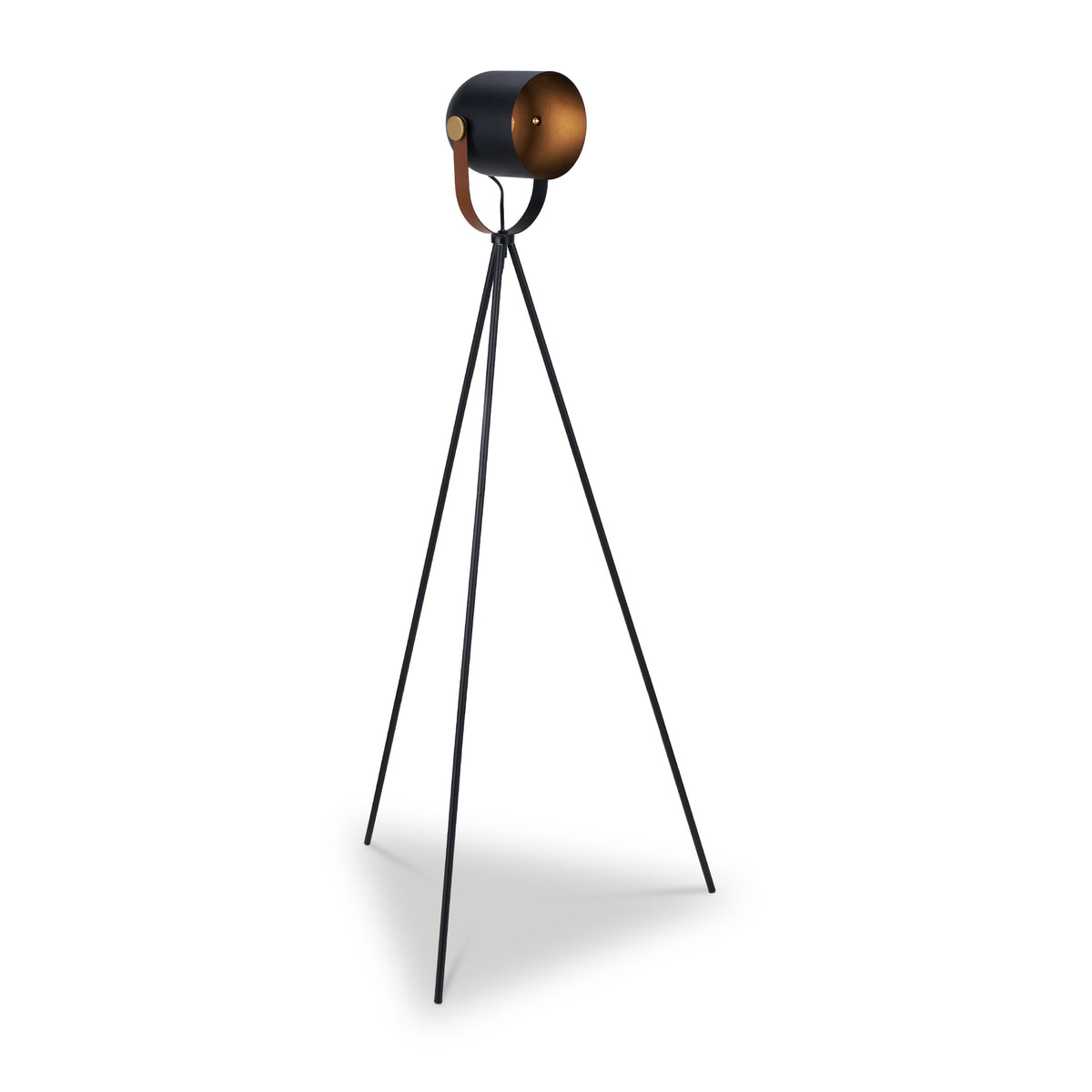 Auden Black Metal Tripod Floor Lamp from Roseland Furniture