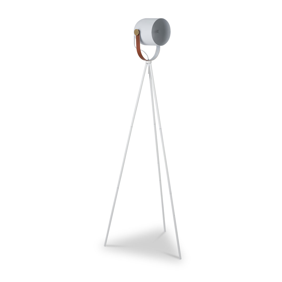 Auden White Metal Tripod Floor Lamp from Roseland Furniture