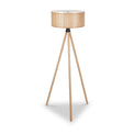 Rabanne Slatted Natural Wood Tripod Floor Lamp from Roseland Furniture