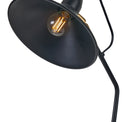 Canton Matt Black and Brass Metal Cone Floor Lamp