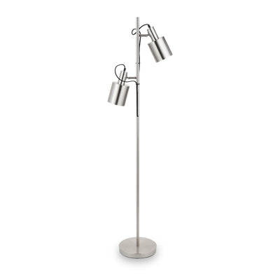 Aaron Brushed Chrome Metal Task Floor Lamp