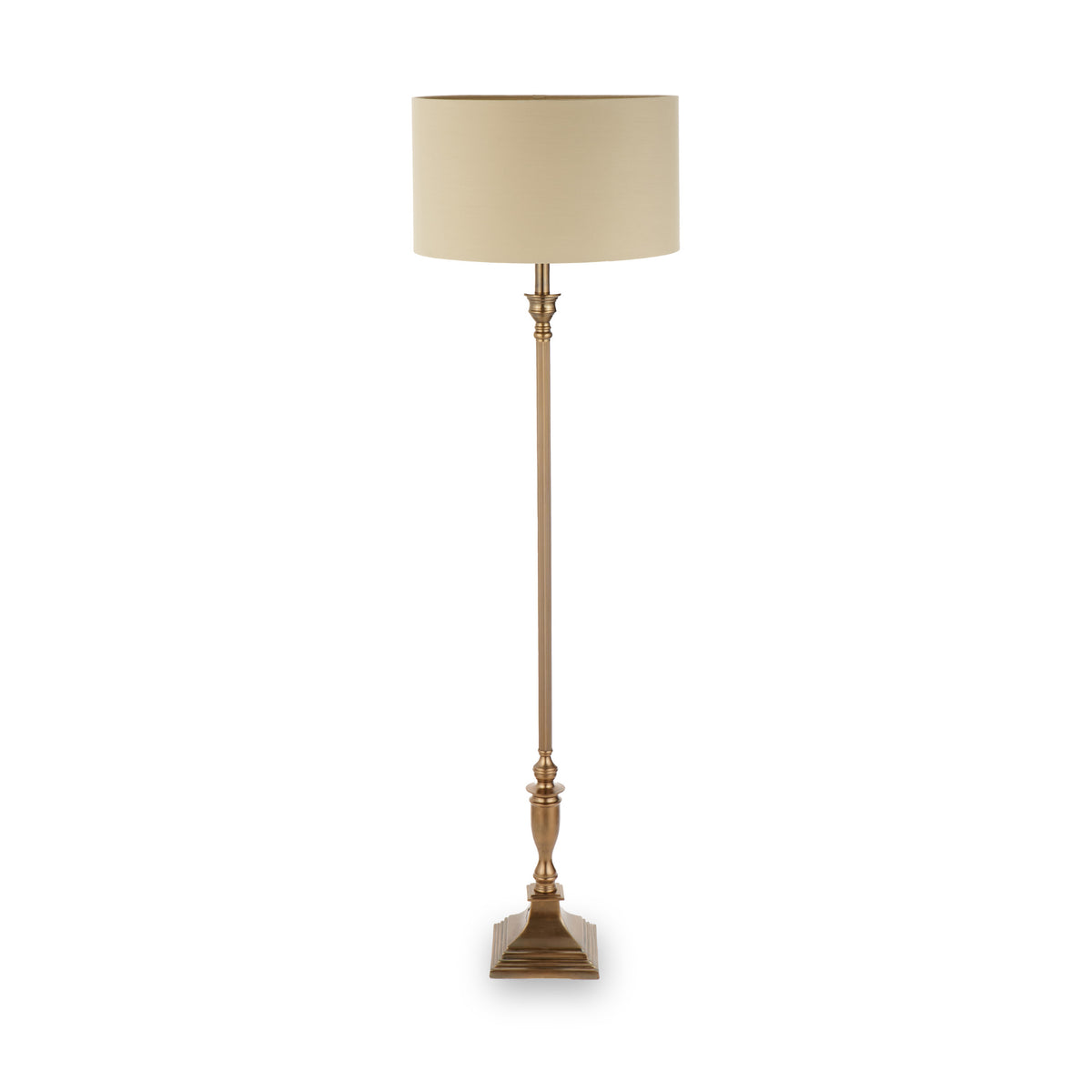 Canterbury Antique Brass Metal Floor Lamp from Roseland Furniture