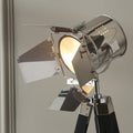 Hereford Silver and Black Tripod Floor Lamp
