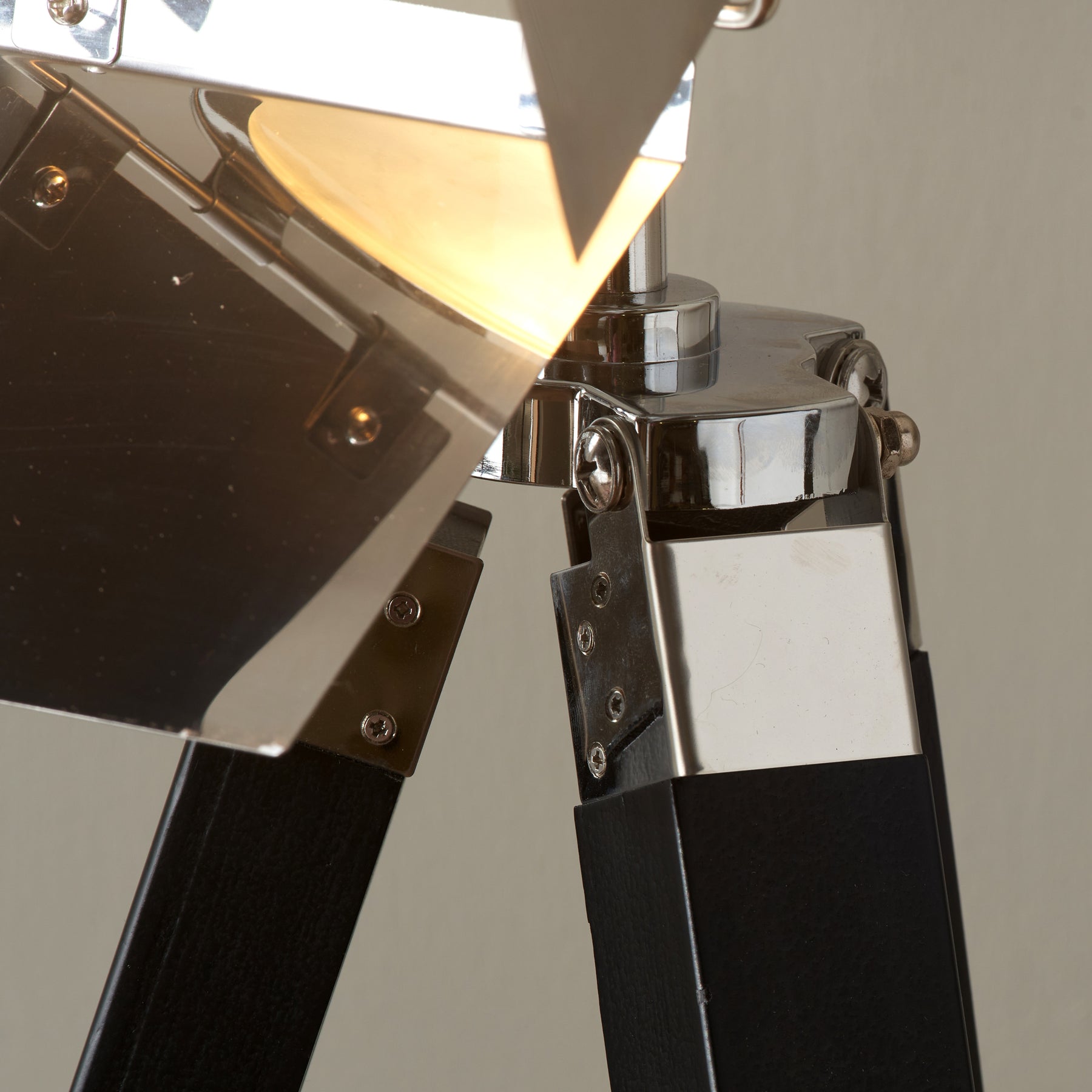 Hereford Silver and Black Tripod Floor Lamp