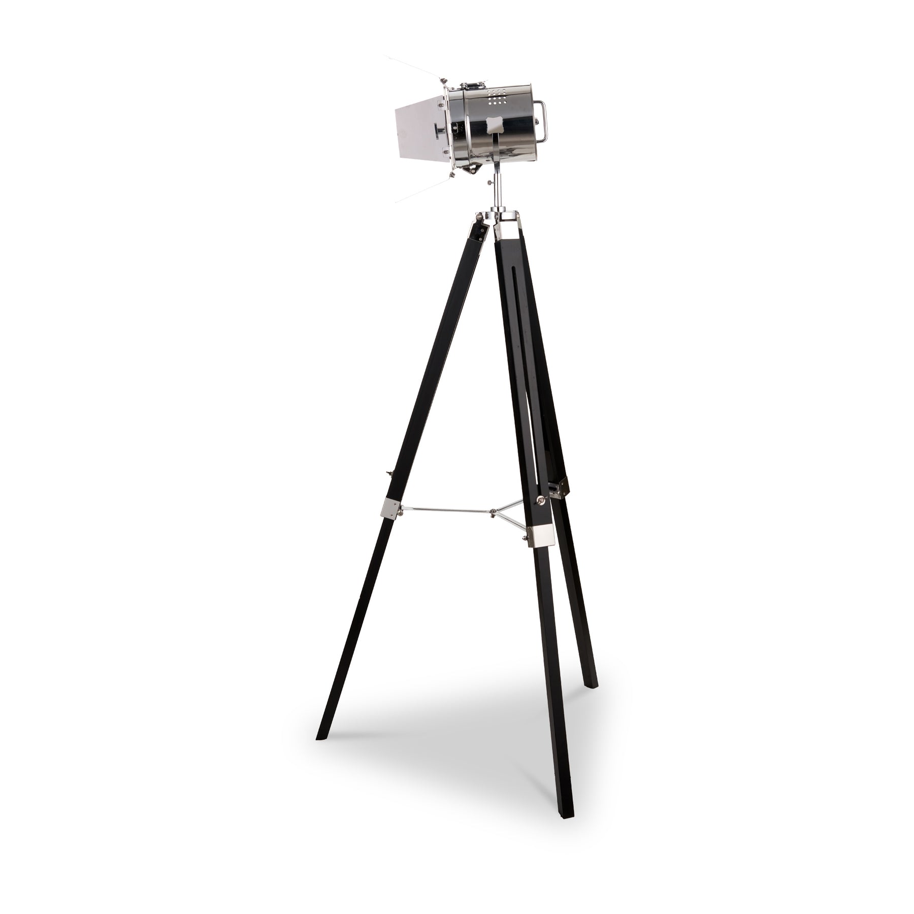 Hereford Silver and Black Tripod Floor Lamp