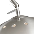 Feliciani Brushed Silver Metal and White Marble Floor Lamp