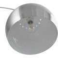 Feliciani Brushed Silver Metal and White Marble Floor Lamp