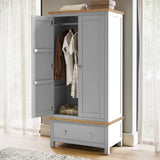 Farrow Grey Double Wardrobe from Roseland Furniture