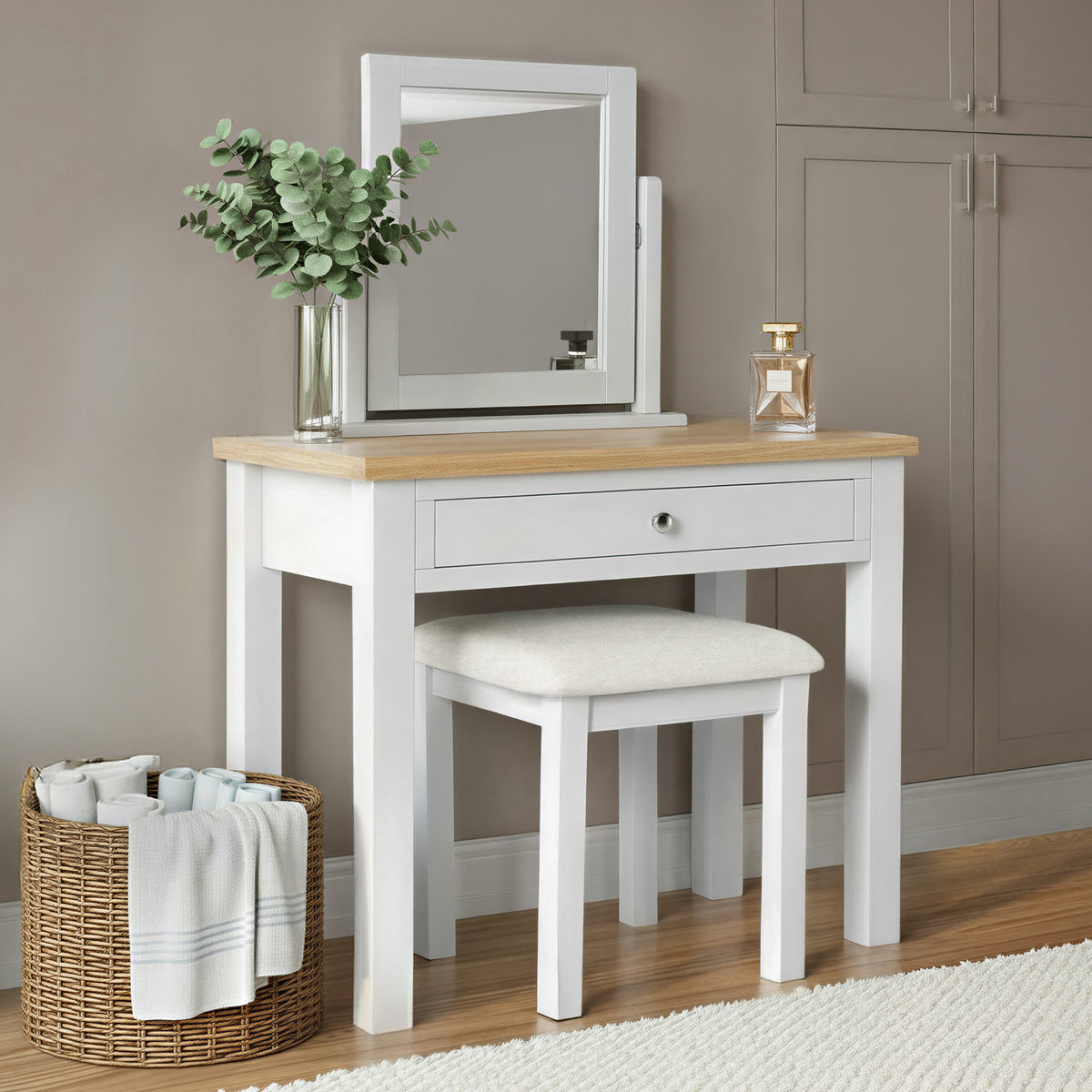 Farrow Grey Dressing Table Set from Roseland Furniture