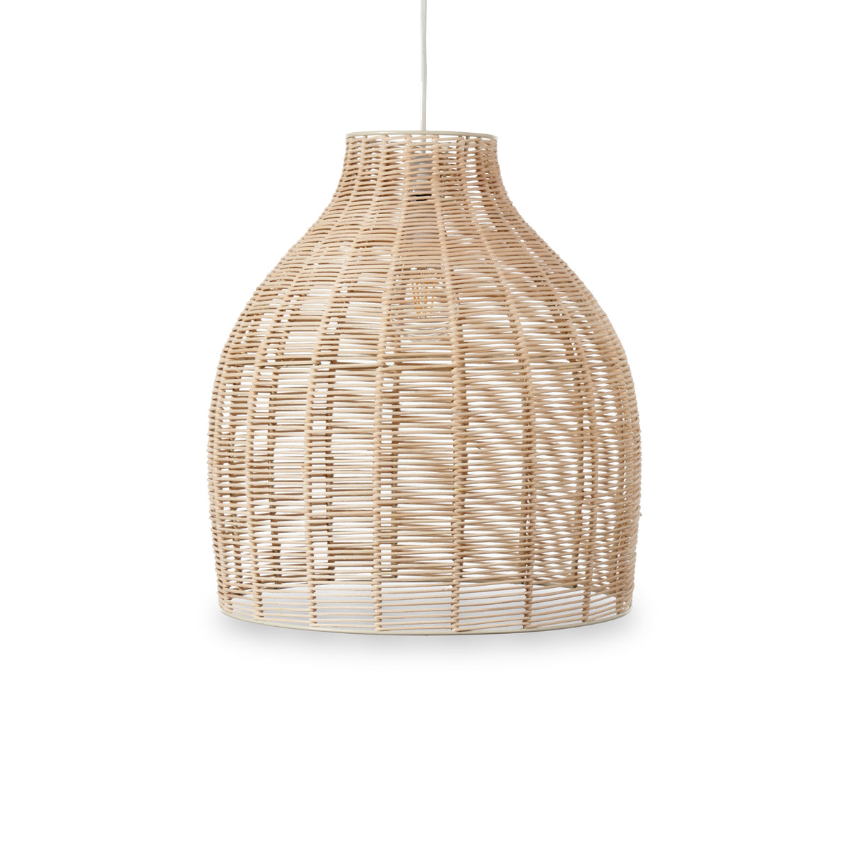 Caswell Natural Rattan Coche Pendant from Roseland Furniture