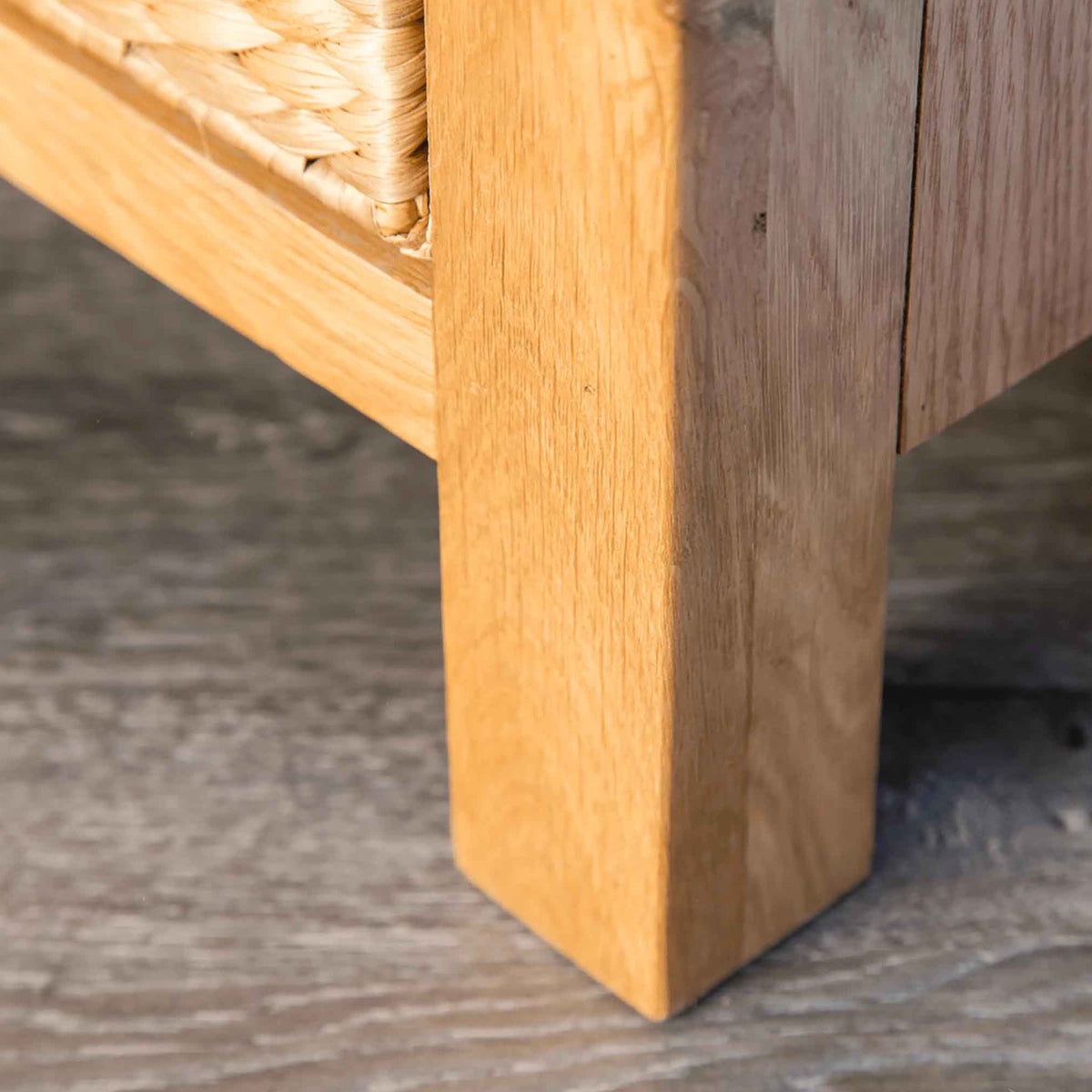 Surrey Oak Coffee Table with Baskets
