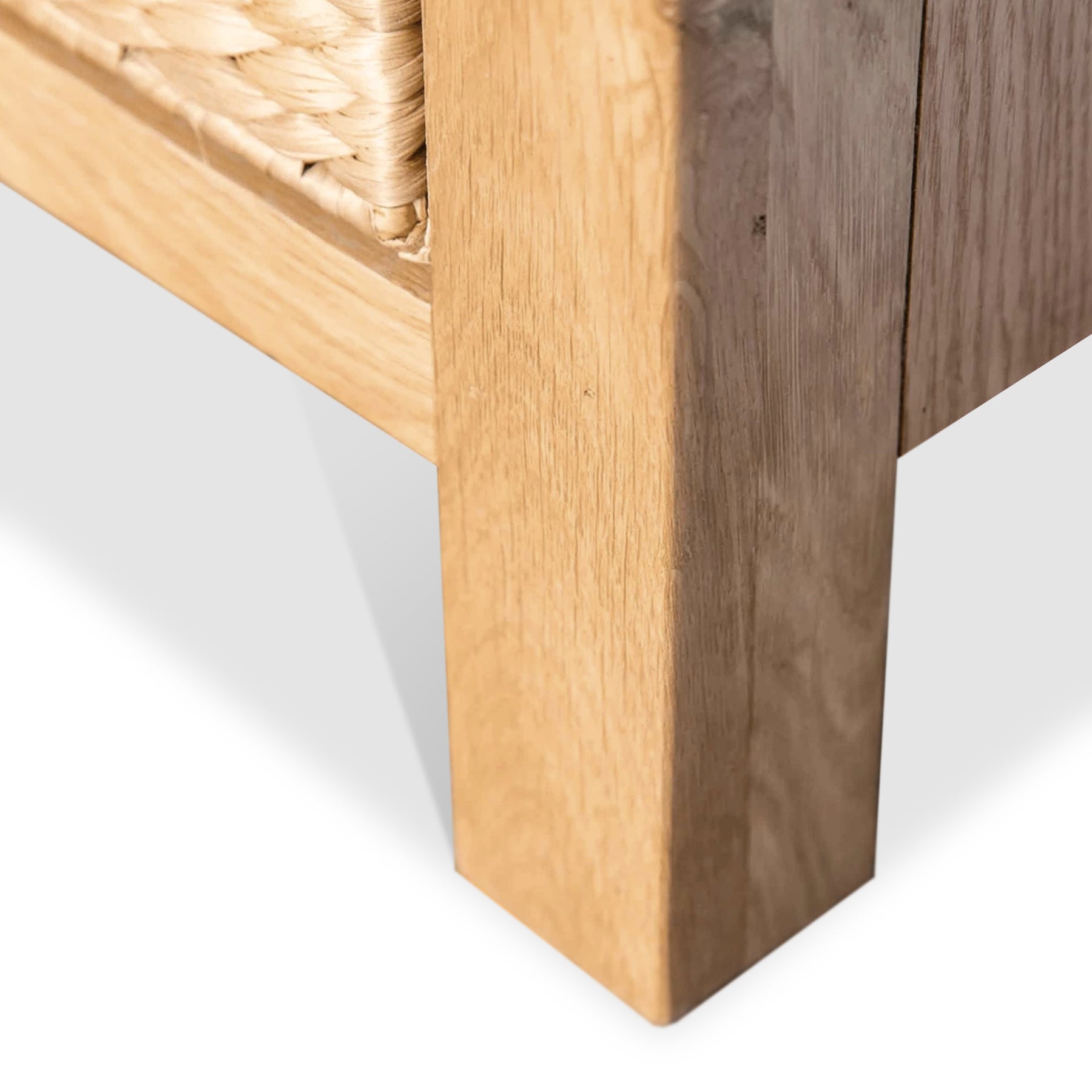 Surrey Oak Console Table with Baskets by Roseland Furniture