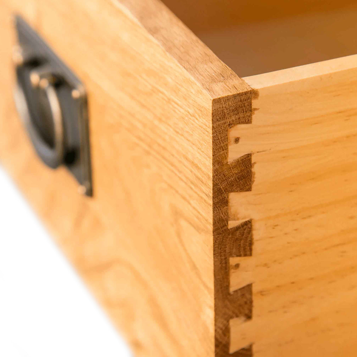 Drawer - Surrey Oak Corner TV Stand with Baskets