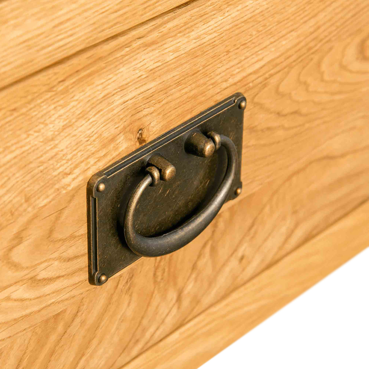 Drawer - Surrey Oak Corner TV Stand with Baskets