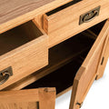 Surrey Oak Mini Sideboard - Close up of Inside Cupboard