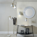 Biba White & Brass 3 Light Electrified Pendant for living room